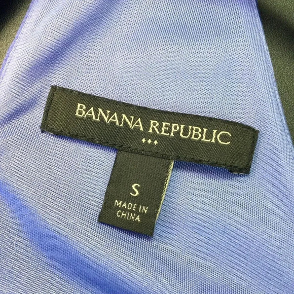 Banana Republic Womens Small Halter Style Dress Blue Floral Elastic Waist Flowy - Picture 3 of 9